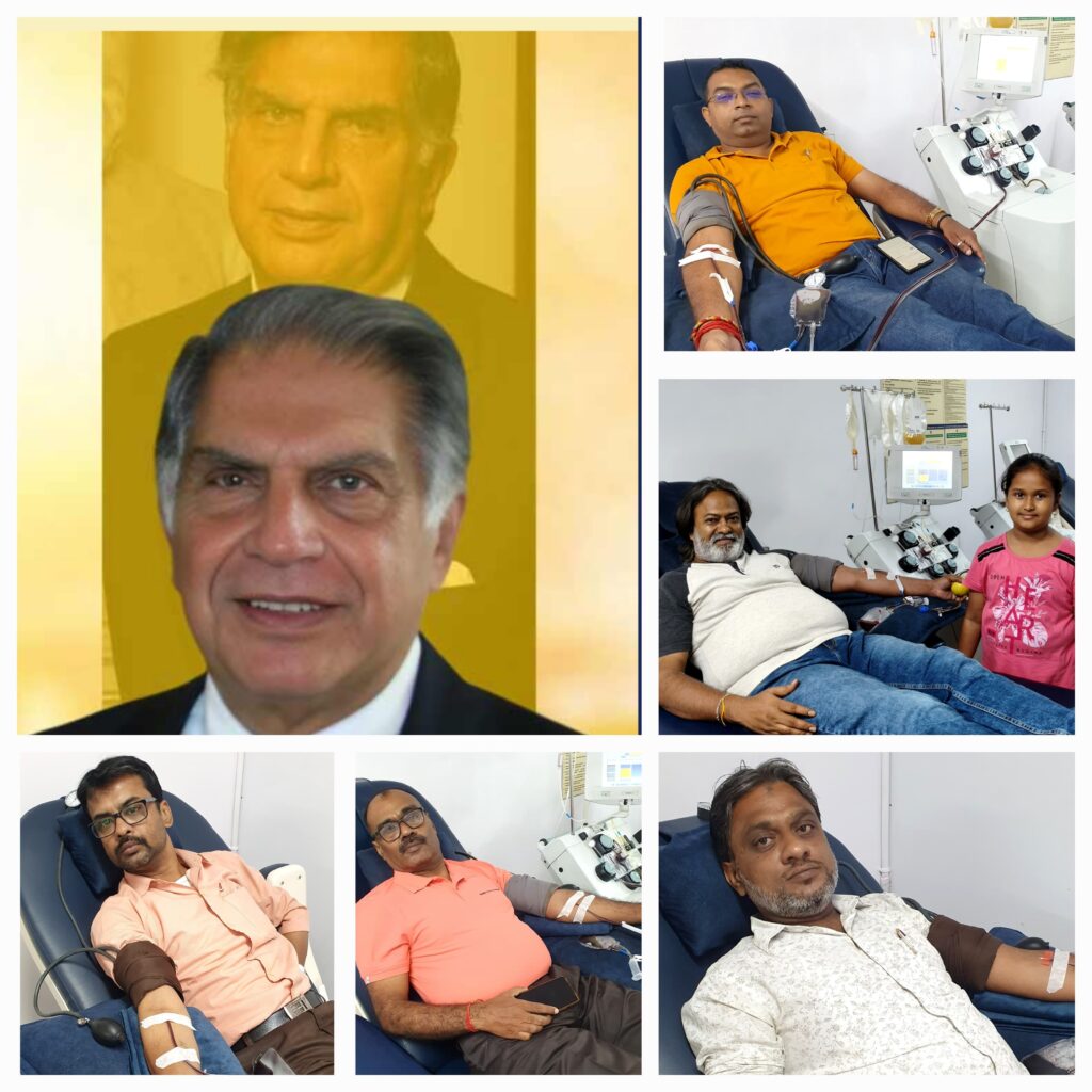 बहन की स्मृति और रतन टाटा की पुण्यतिथि को समर्पित किया एसडीपी रक्तदान — डॉक्टर जी. बी. आर. सी. शर्मा
