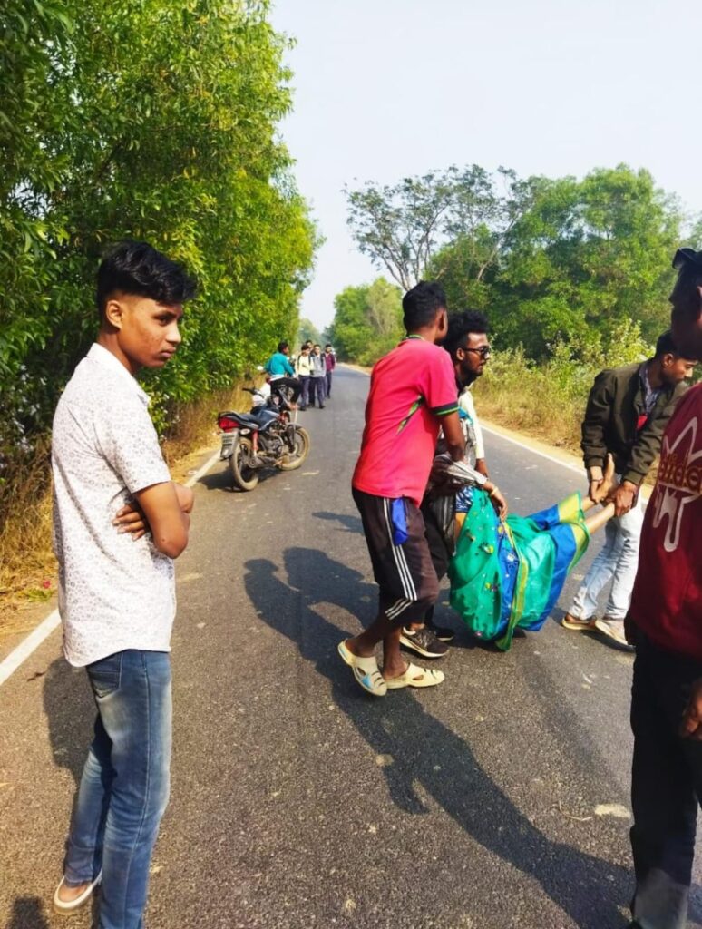 भूतिया चौक पर सड़क हादसा: मोटरसाइकिल–साइकिल की टक्कर में महिला घायल, सीएचसी में भर्ती